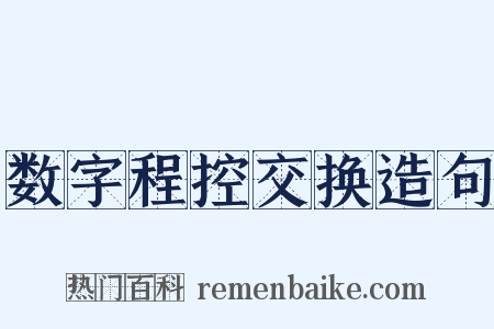 数字程控交换造句是什么意思的图片